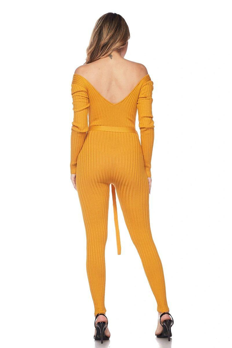Bodied That Jumpsuit-Mustard