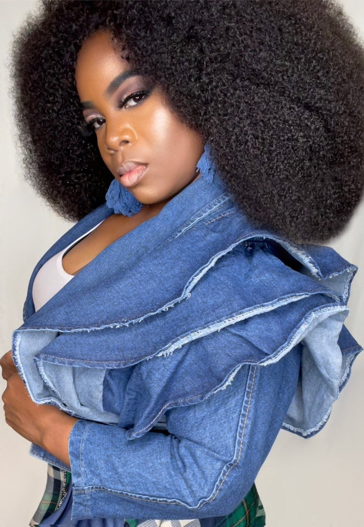 Ruffle My Denim Jacket