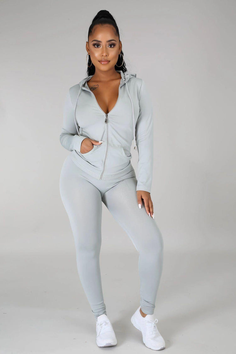 Living Life Legging Set - Lt. Grey