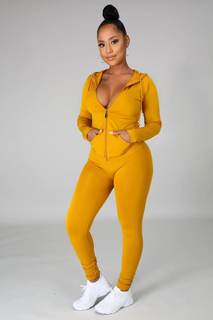 Living Life Legging Set - Mustard