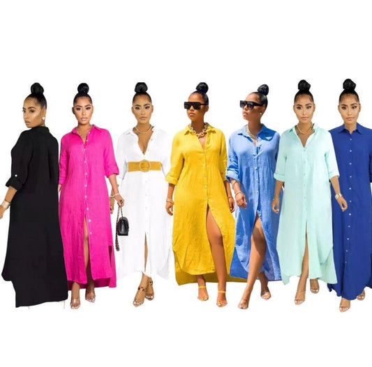 Everything Maxi Shirt Dress