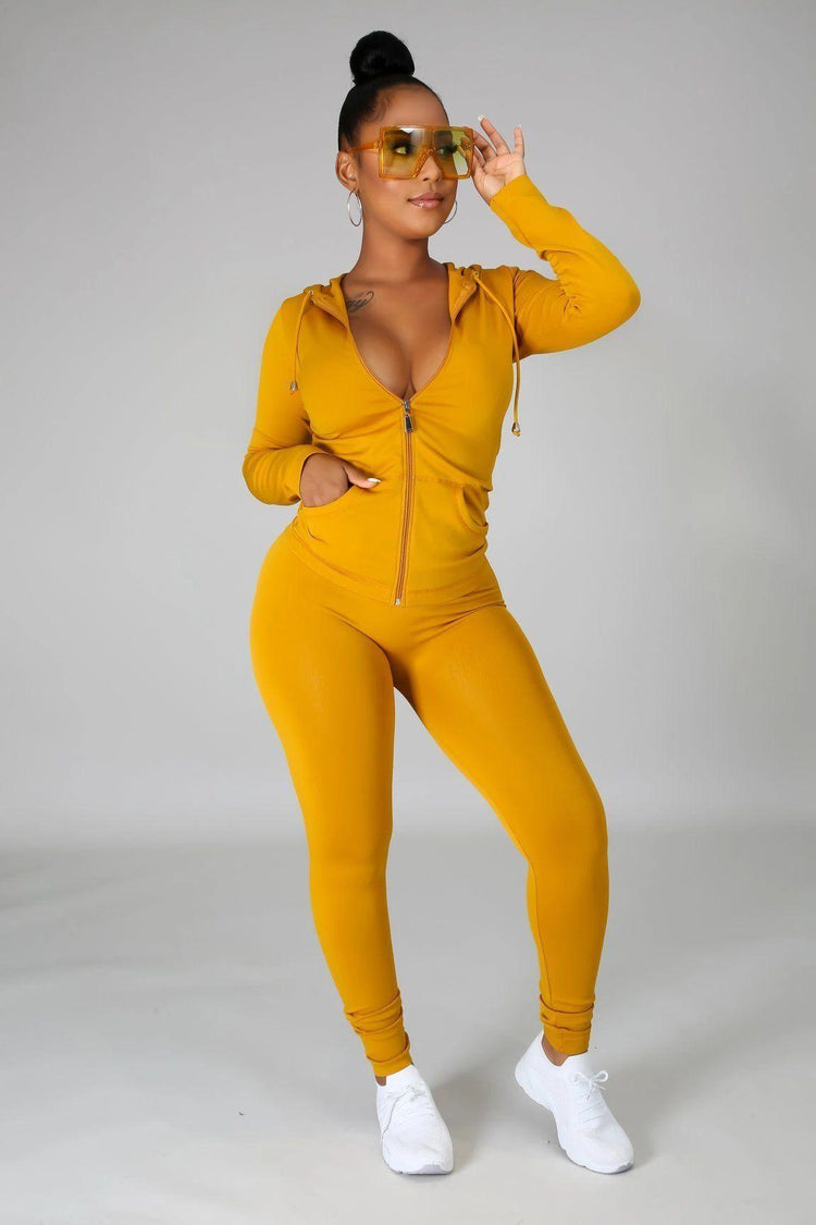 Living Life Legging Set - Mustard