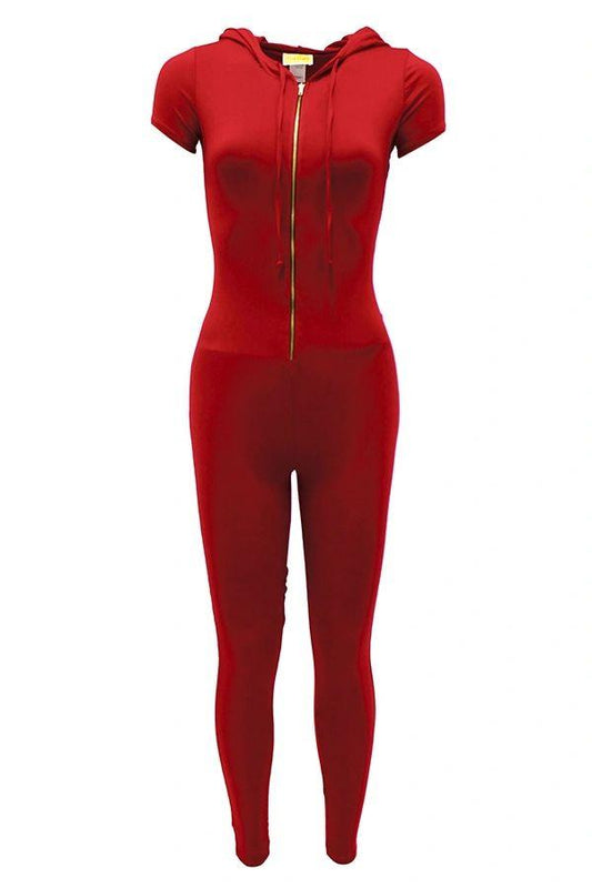 JumpNJog JumpSuit - Red