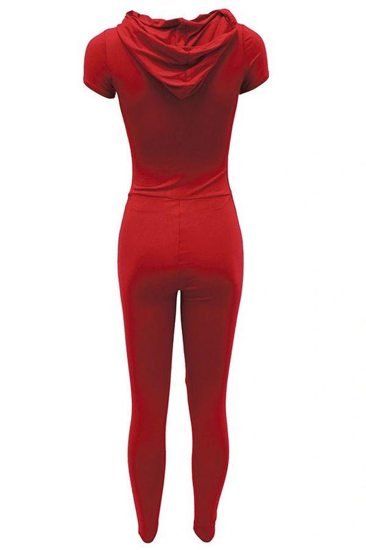 JumpNJog JumpSuit - Red