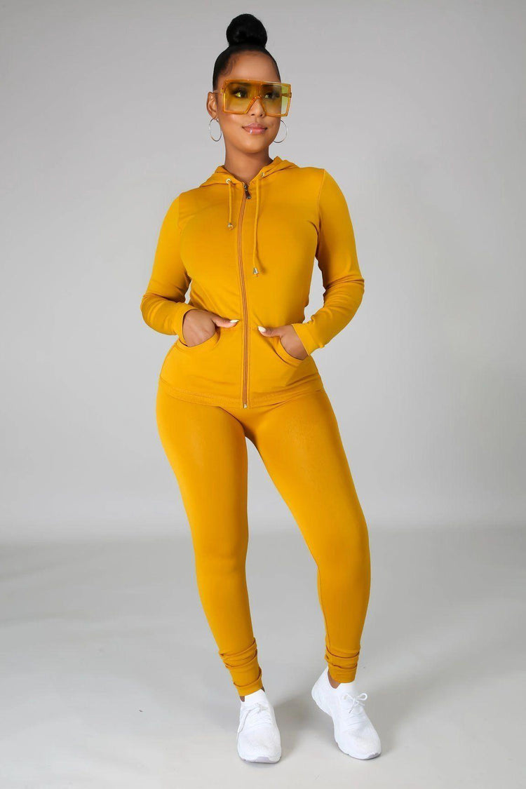 Living Life Legging Set - Mustard