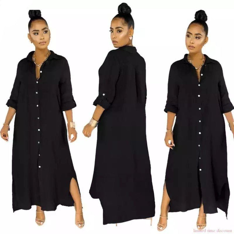 Everything Maxi Shirt Dress