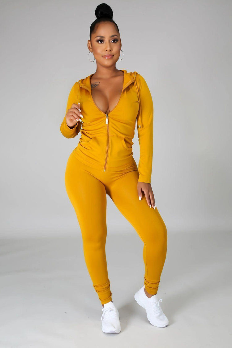 Living Life Legging Set - Mustard