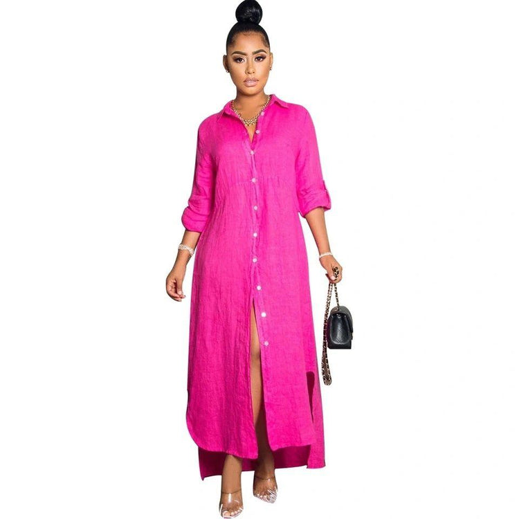 Everything Maxi Shirt Dress