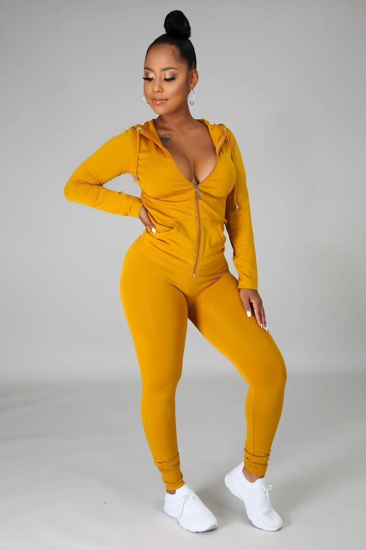 Living Life Legging Set - Mustard