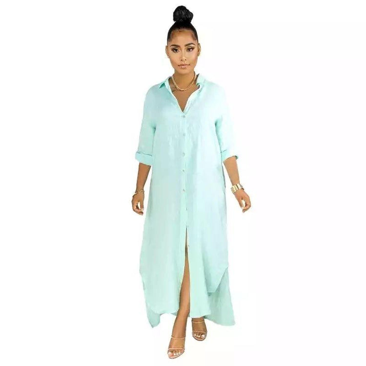 Everything Maxi Shirt Dress