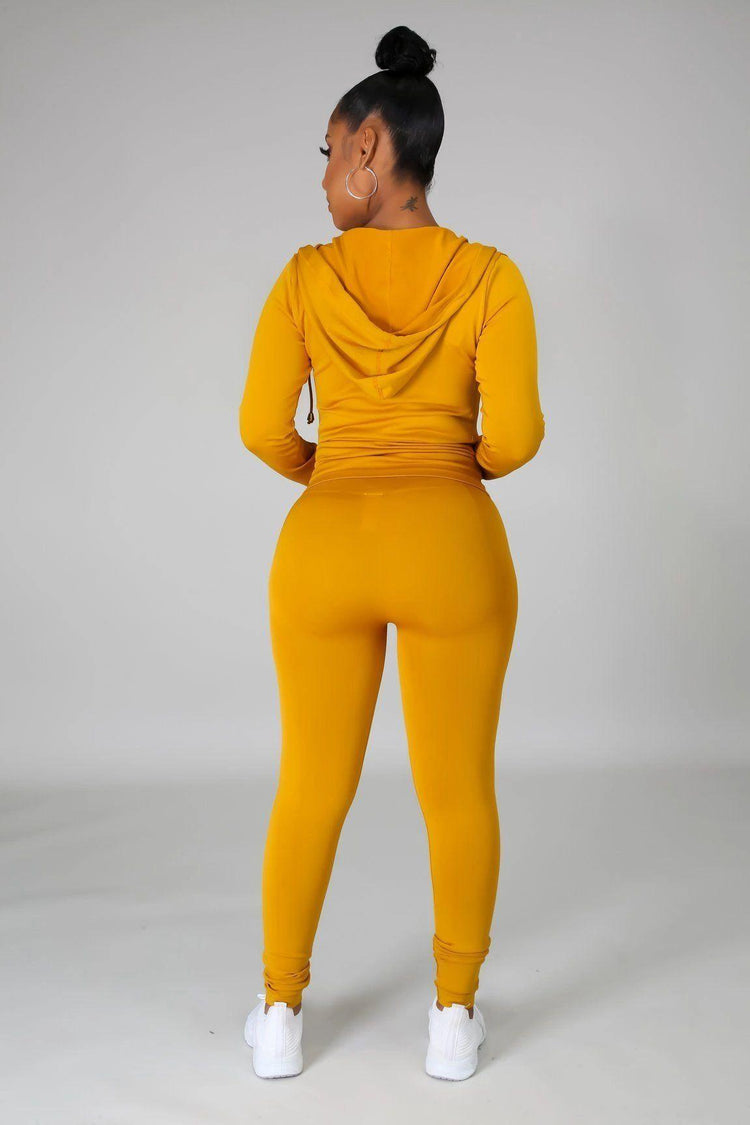 Living Life Legging Set - Mustard